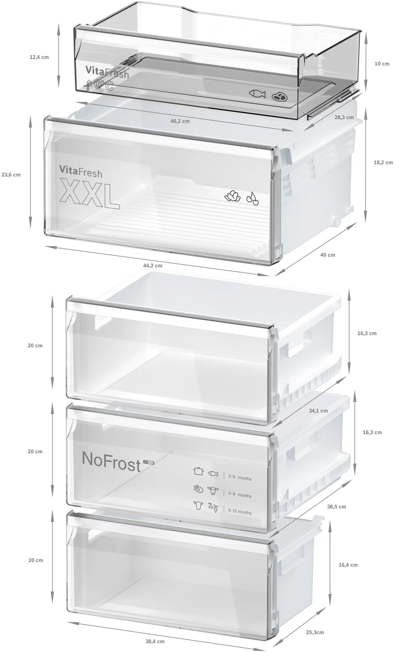 Bosch Series 4 Free-standing fridge-freezer White - KGN362WDFG