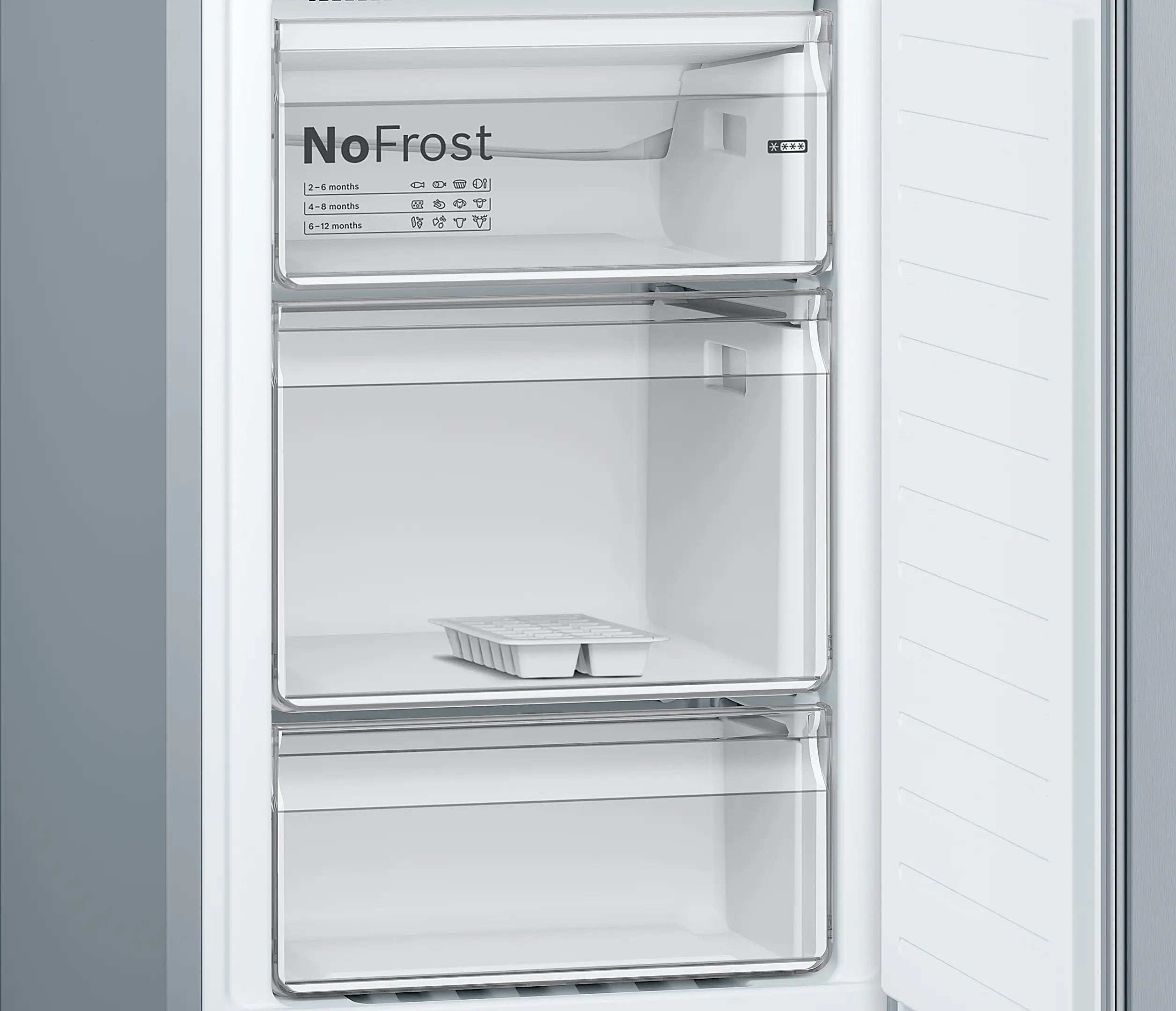 Bosch Series 2 Free-standing fridge-freezer Stainless steel look - KGN34NLEAG
