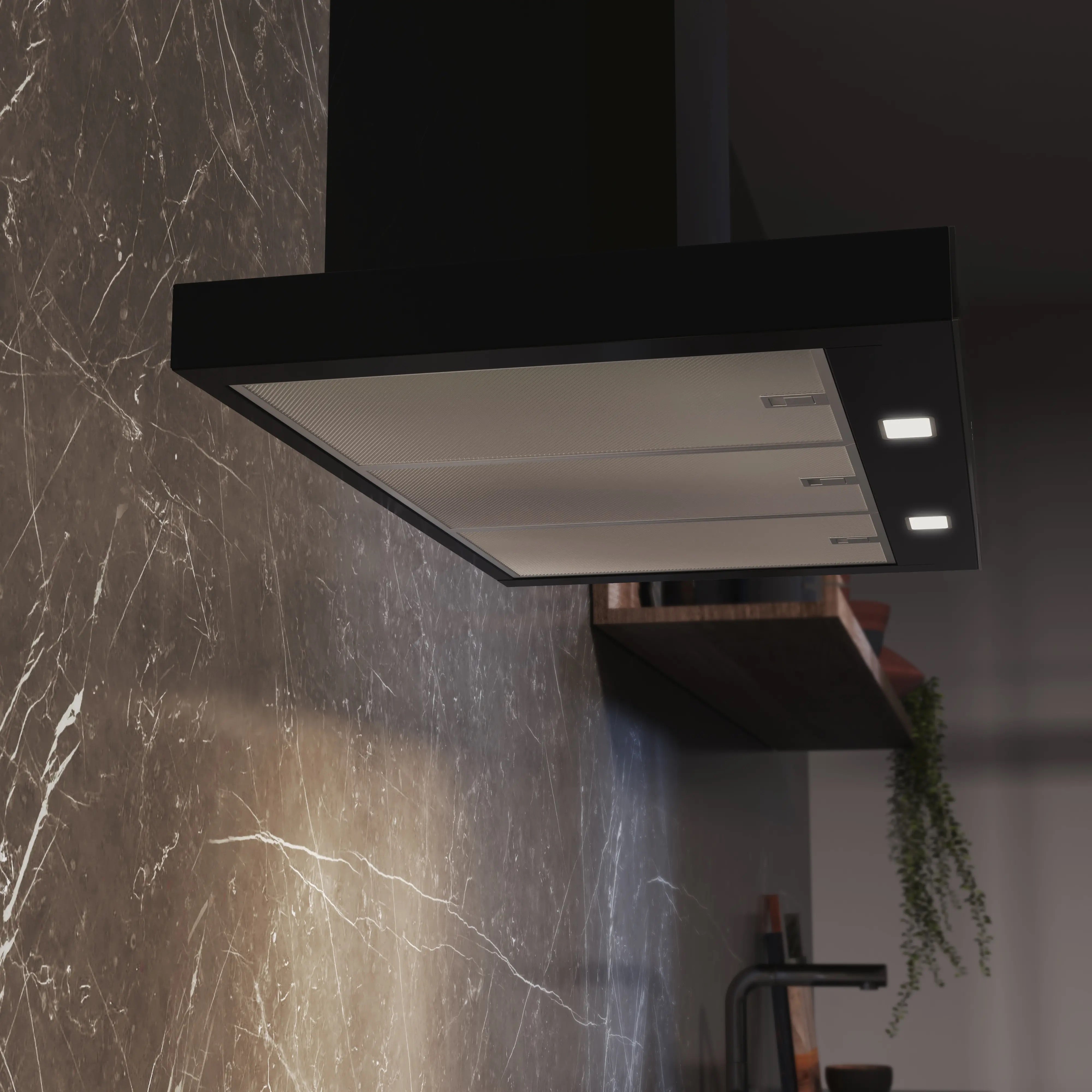 Siemens iQ500 Wall-mounted cooker hood 90 cm Matt black - LC97BDN60B