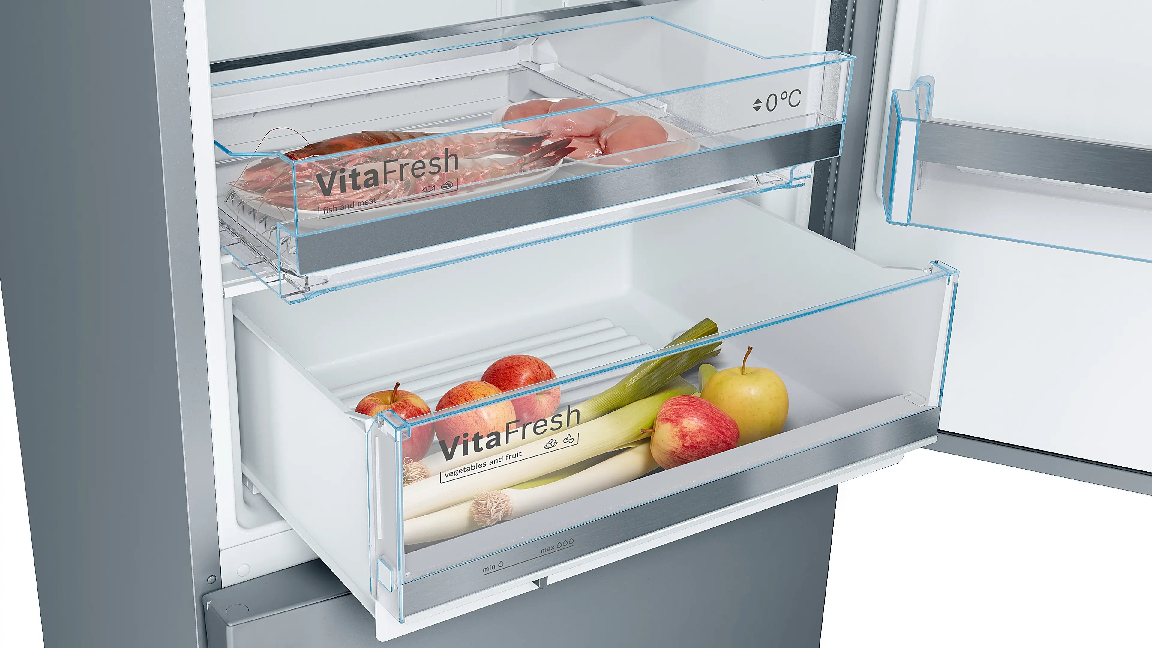 Bosch Series 6 Free-standing fridge-freezer Stainless steel - KGE49AICAG