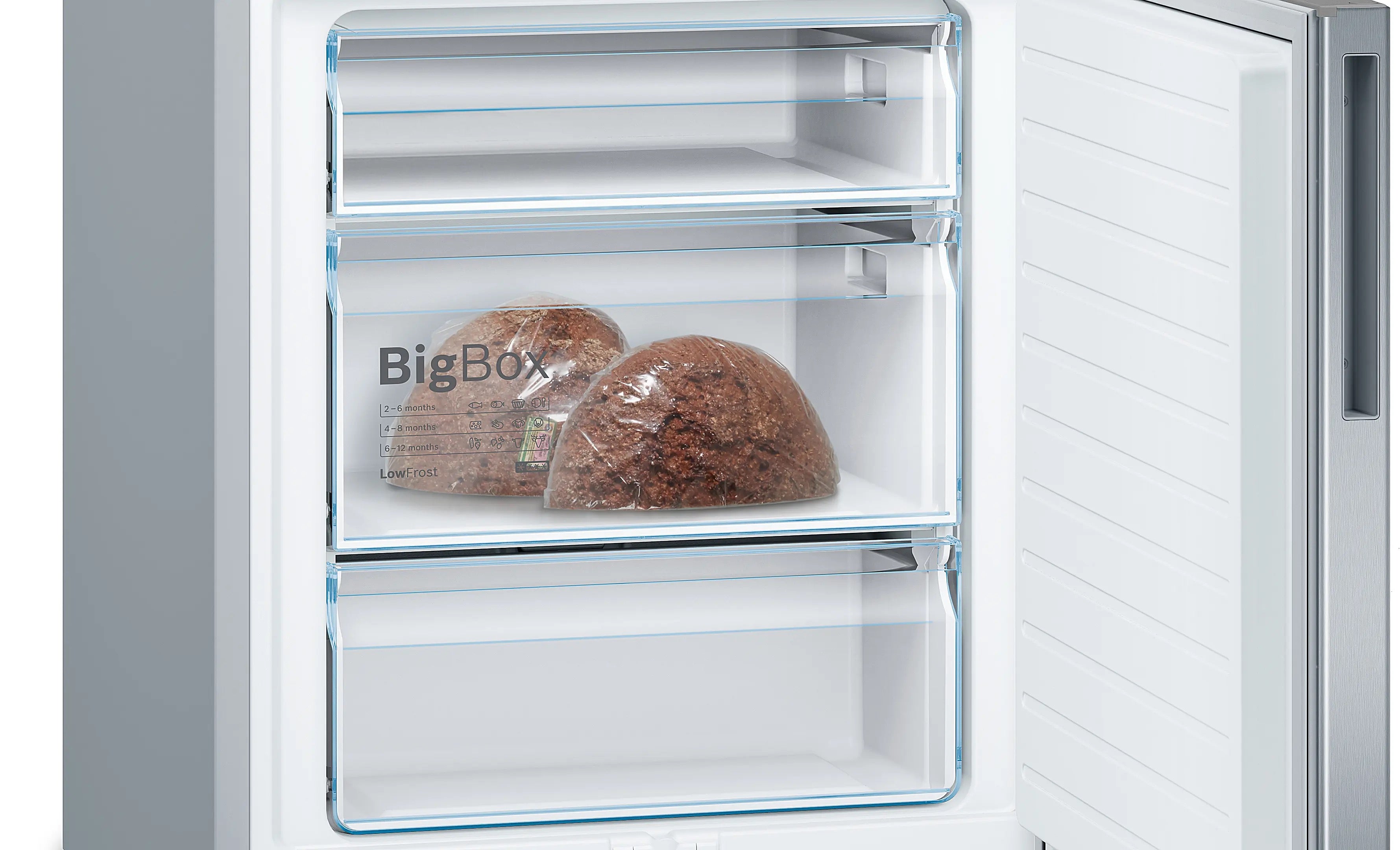Bosch Series 6 Free-standing fridge-freezer Stainless steel - KGE49AICAG