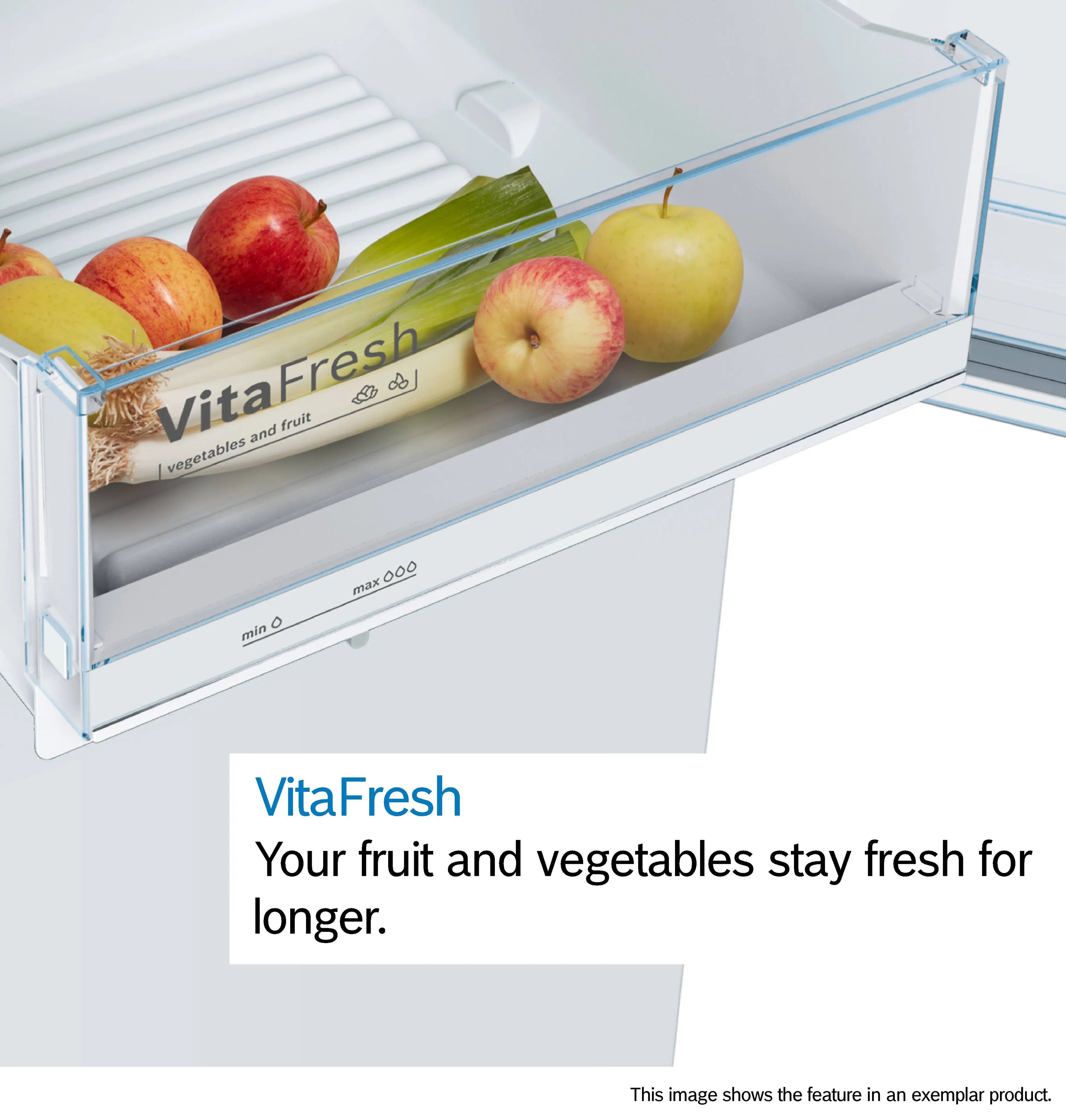 Bosch Series 4 Free-standing fridge-freezer 176 x 60 cm White - KGV336WEAG