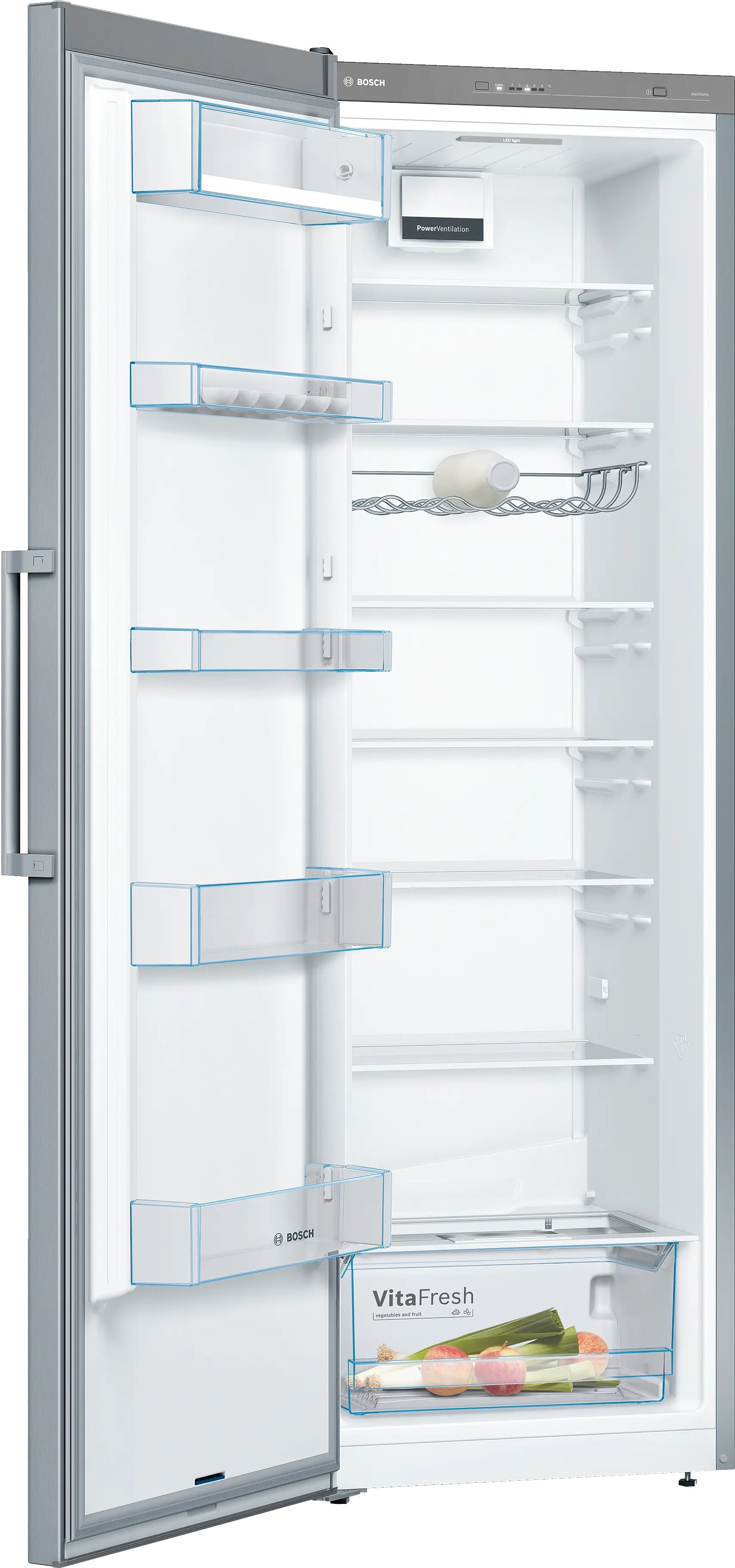 Bosch Series 4 Free-standing fridge 186 x 60 cm Stainless steel look - KSV36VLEP