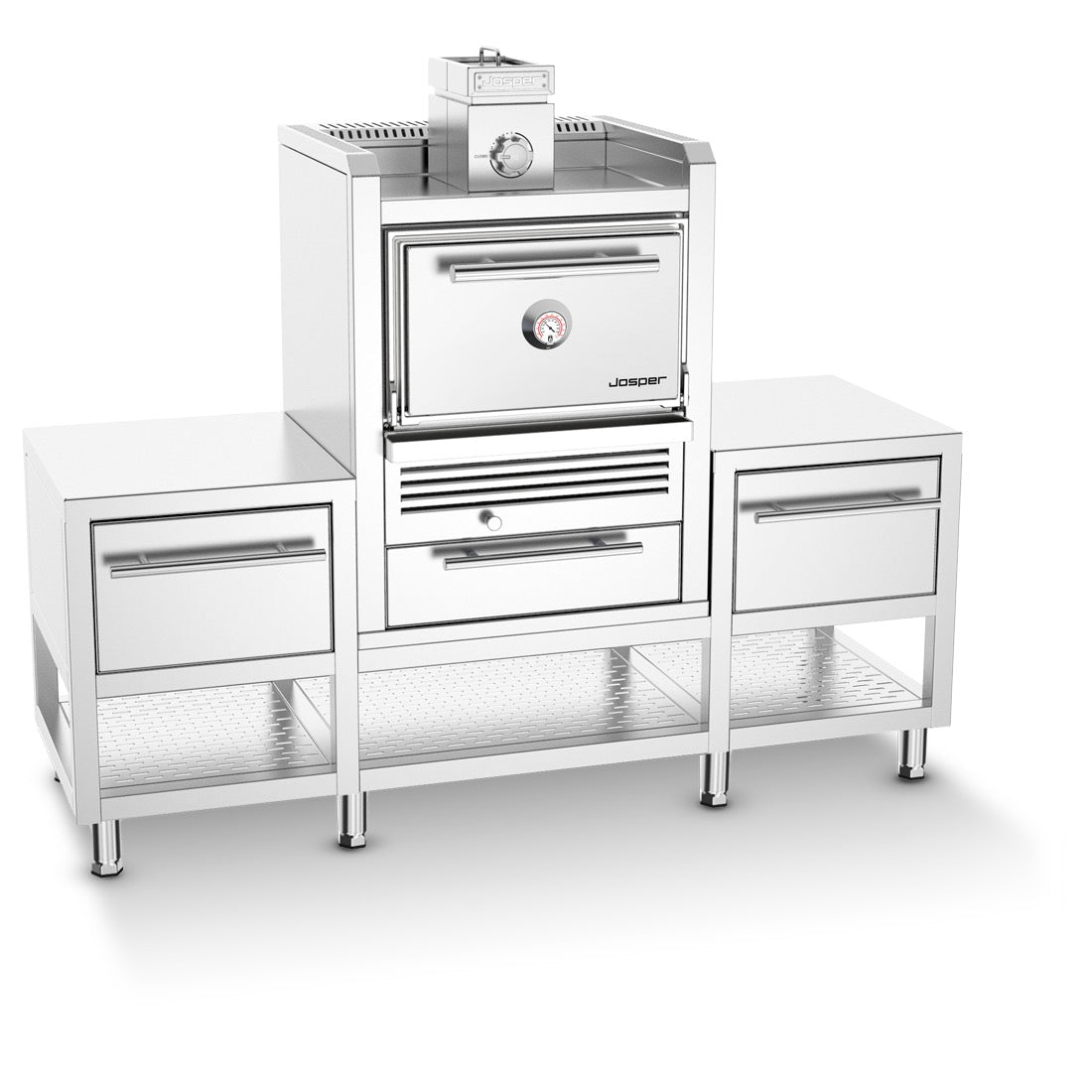 Josper Casa Mesa Charcoal Oven with Built-In Cabinet