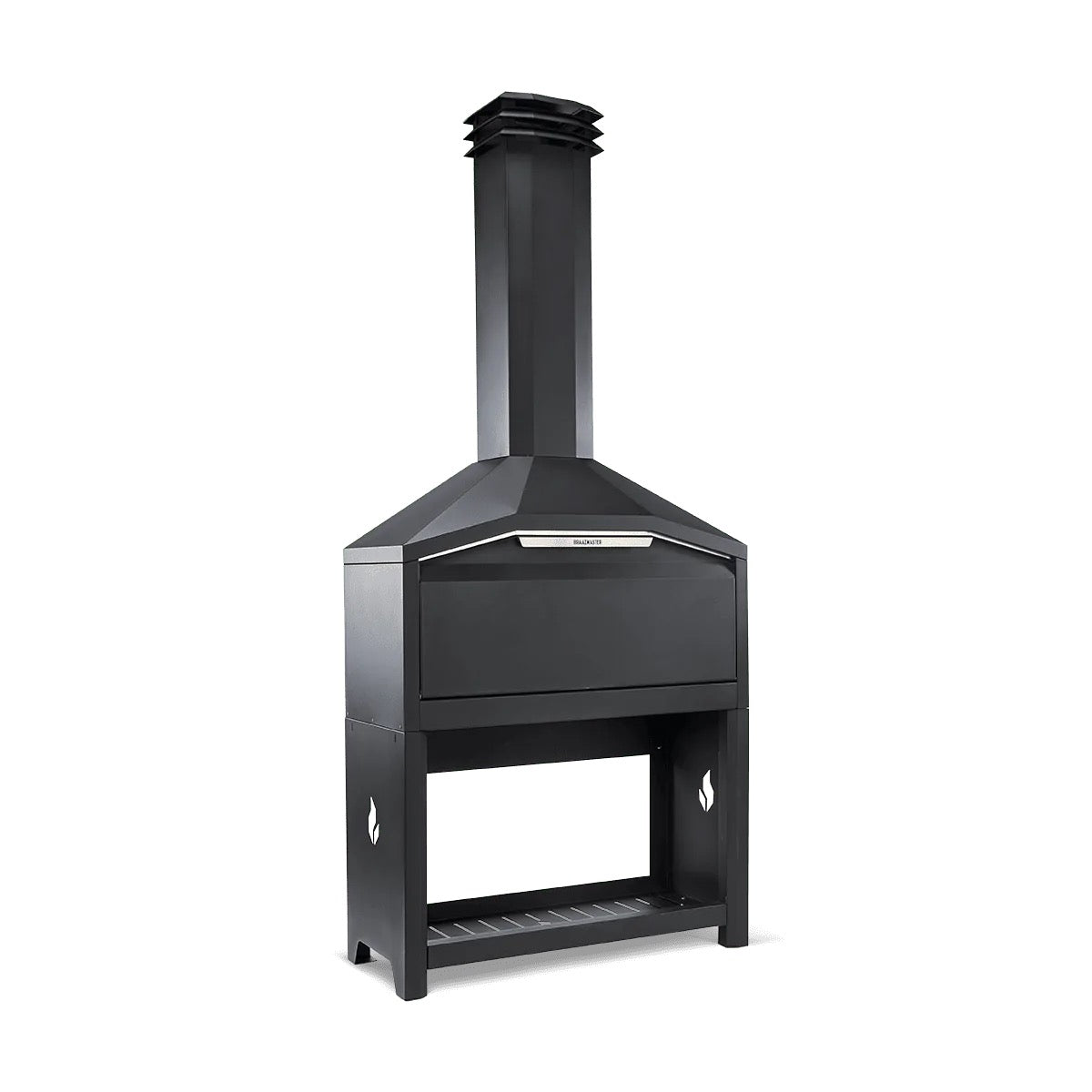 Braaimaster Freestanding Braai Duo Black Wood-Fired
