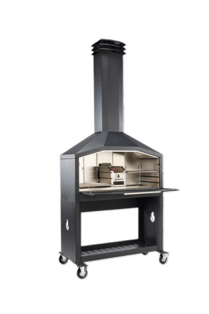 Braaimaster Freestanding Braai Duo Black Wood-Fired