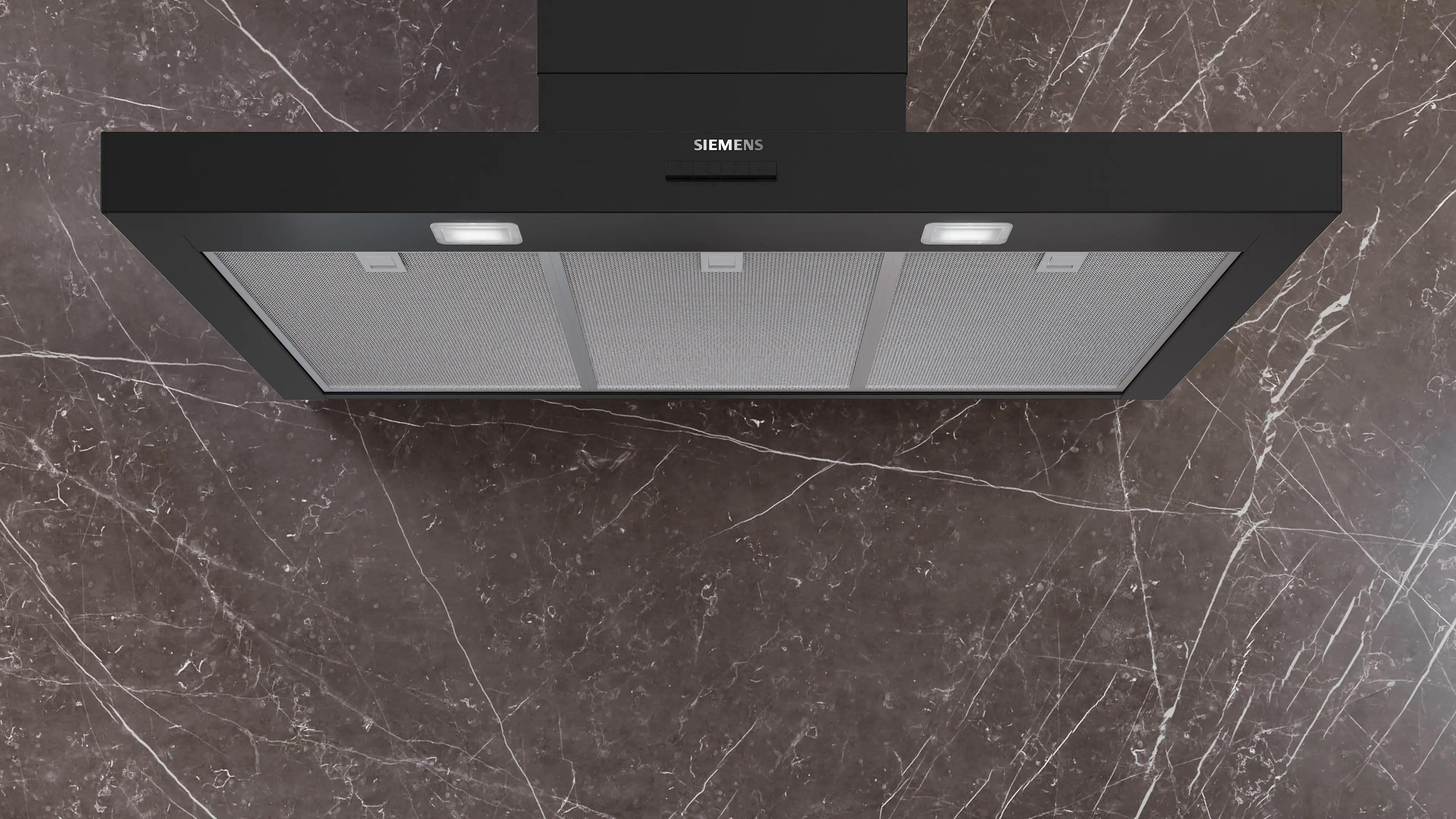 Siemens iQ300 Wall-mounted cooker hood 90 cm Matt black - LC95BCC60B