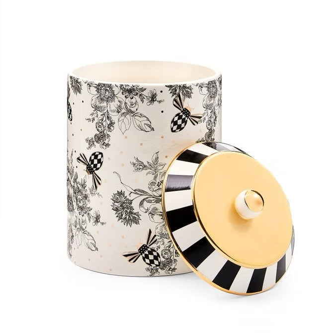 Mackenzie-Childs Bee Toile Canister