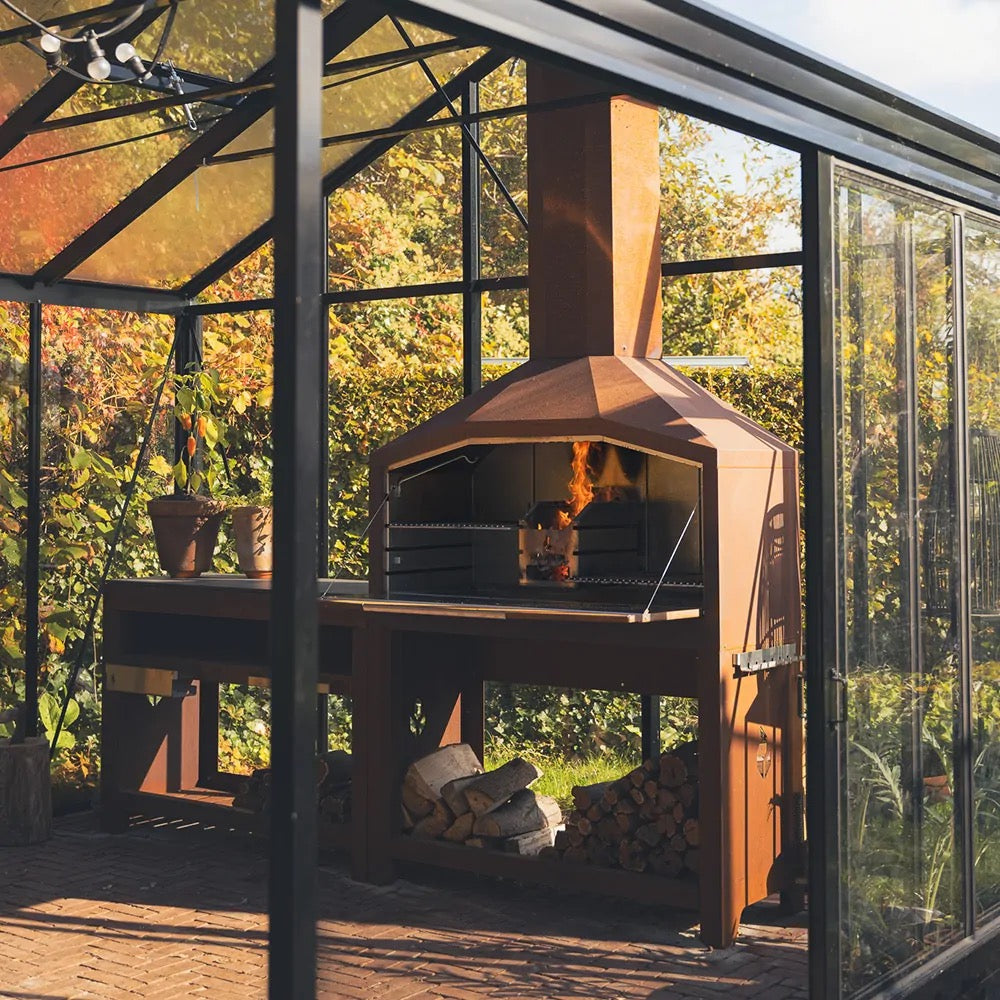 Braaimaster Freestanding Braai Duo Corten Steel