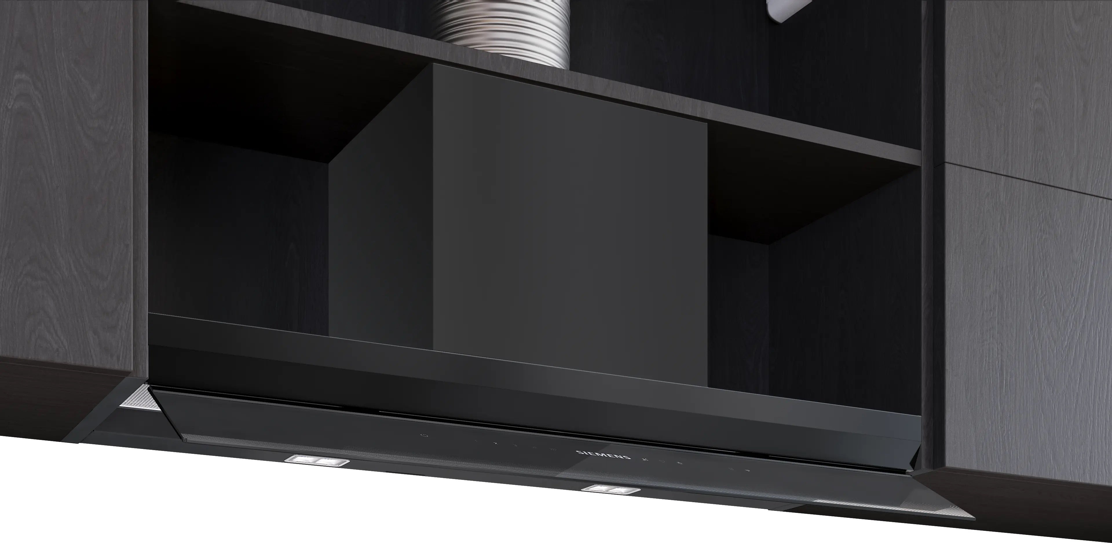 Siemens iQ700 Integrated Design Hood 90 cm clear glass black printed, Matt black - LJ98BET60B