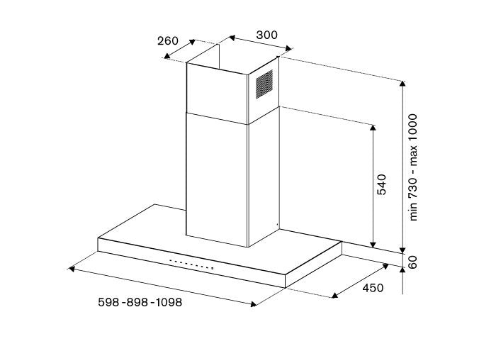 Bertazzoni Professional Series 60cm wallmount hood