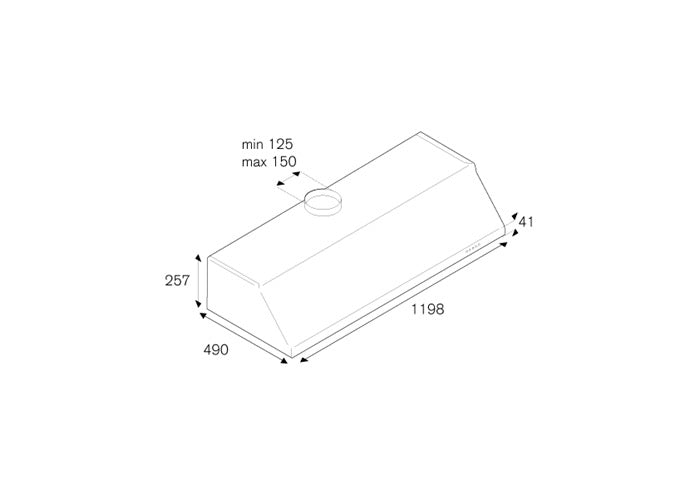 Bertazzoni Professional Series 120cm Undermount Hood 1 Motor