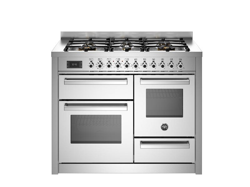 Bertazzoni 110 cm 6-burner electric triple oven Professional Series
