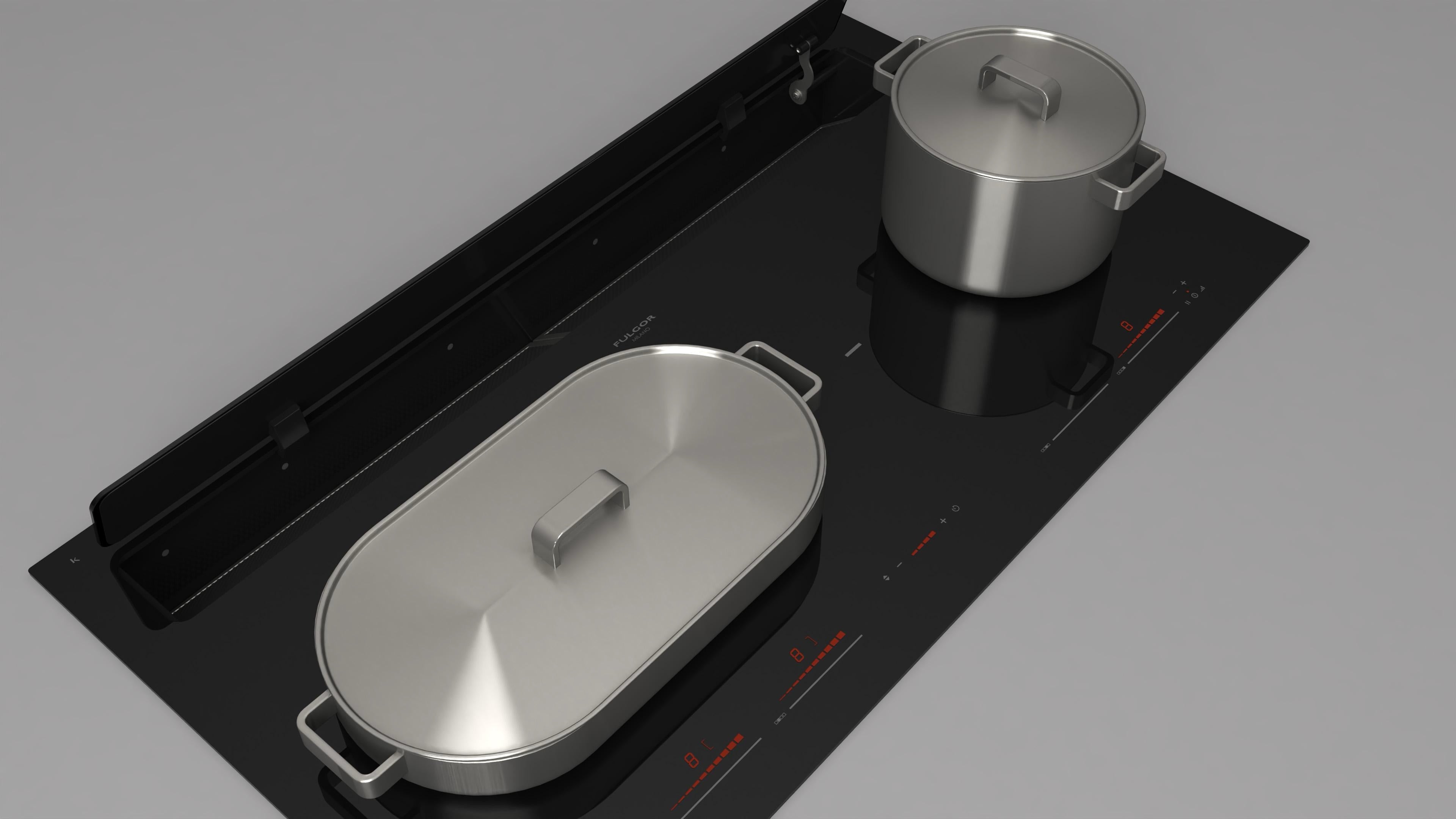 Fulgor Milano 90cm Aria Induction Hob with rear venting - FCLHD 9041 HID TS BK2