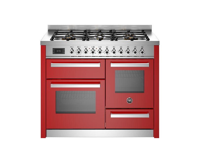 Bertazzoni 110 cm 6-burner electric triple oven Professional Series