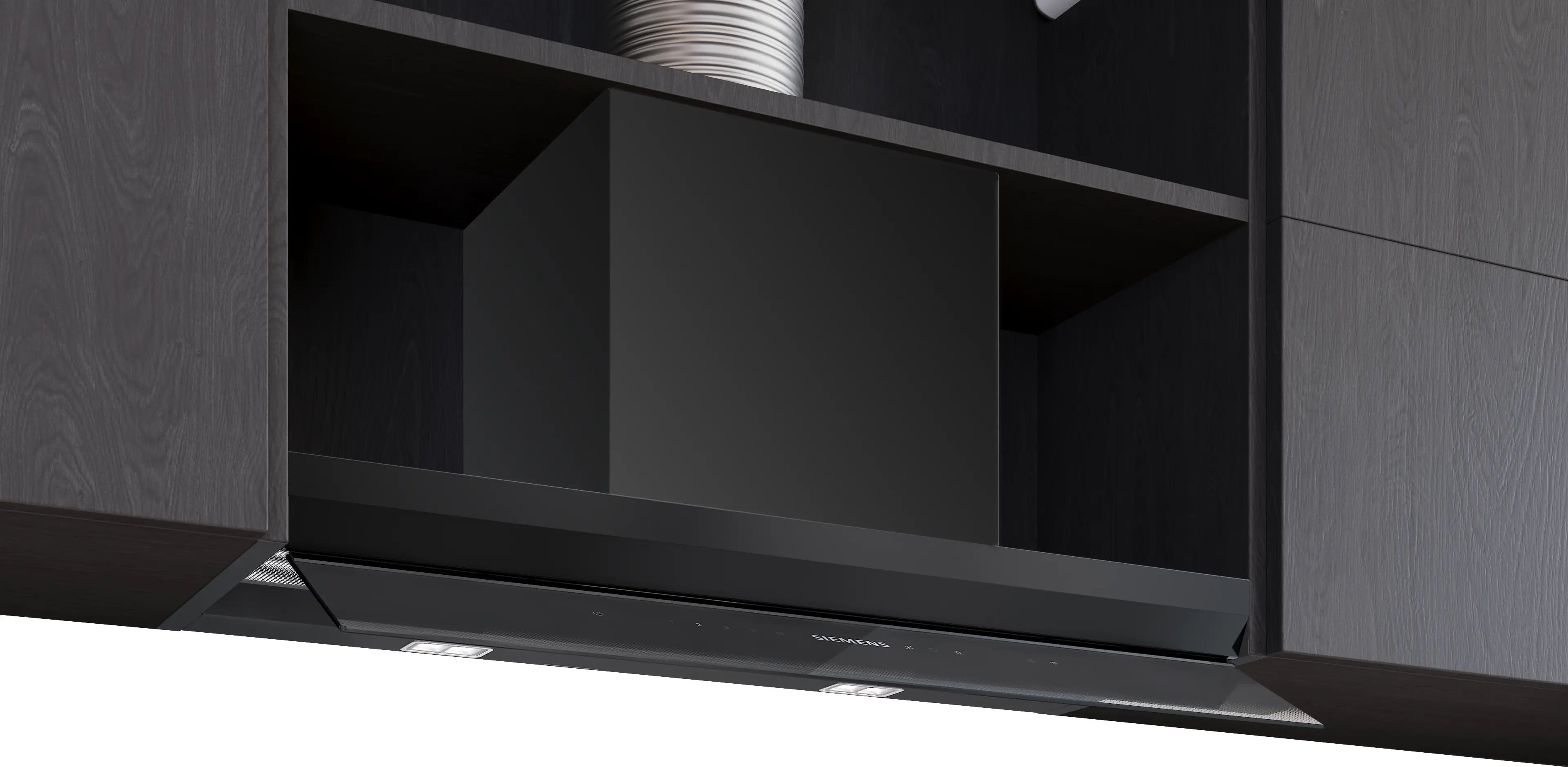 Siemens iQ700 Integrated Design Hood 80 cm clear glass black printed, Matt black - LJ88BET60B