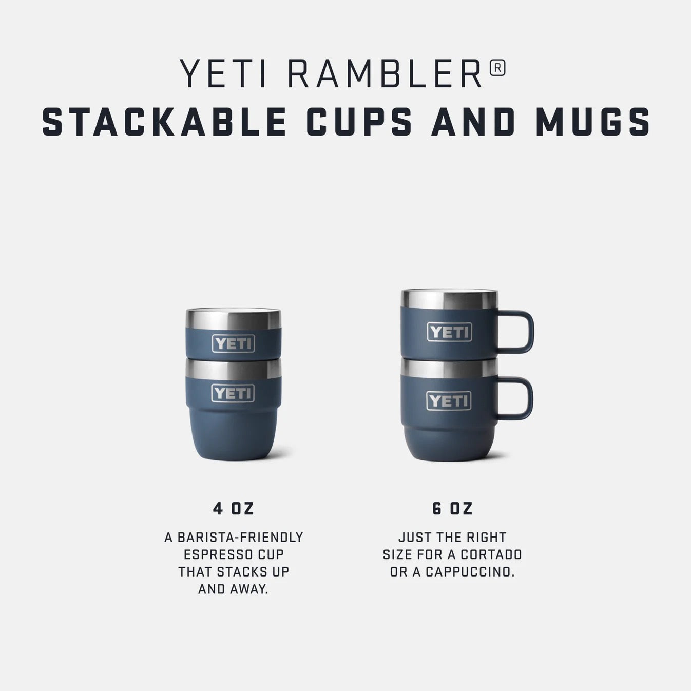 Yeti RAMBLER® 6 OZ (177 ML) STACKABLE MUGS WITH DURASIP™ CERAMIC LINING