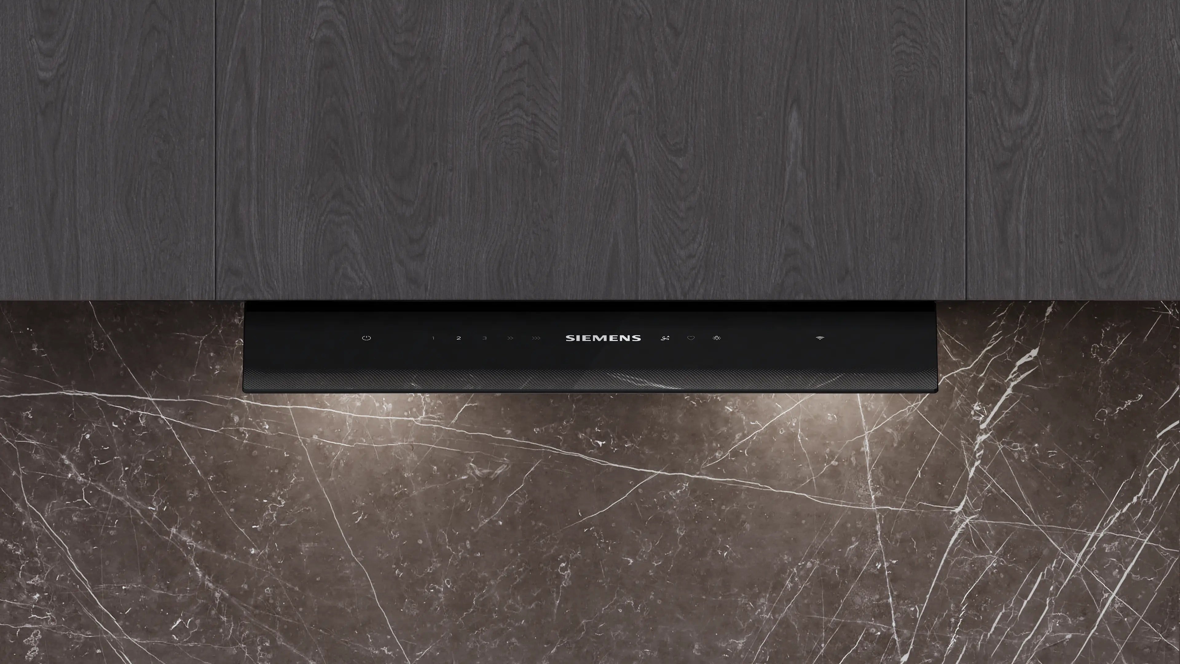 Siemens iQ700 Integrated Design Hood 60 cm clear glass black printed, Matt black - LJ68BET60B