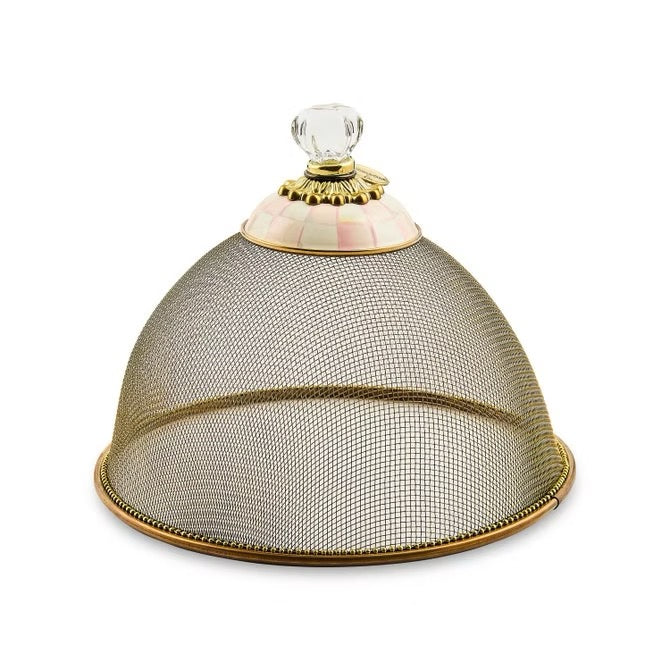 Mackenzie-Childs Rosy Check Small Mesh Dome
