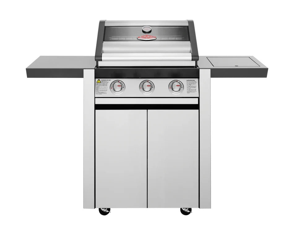 BeefEater 1600S Series - 3 Burner BBQ & Side Burner Trolley