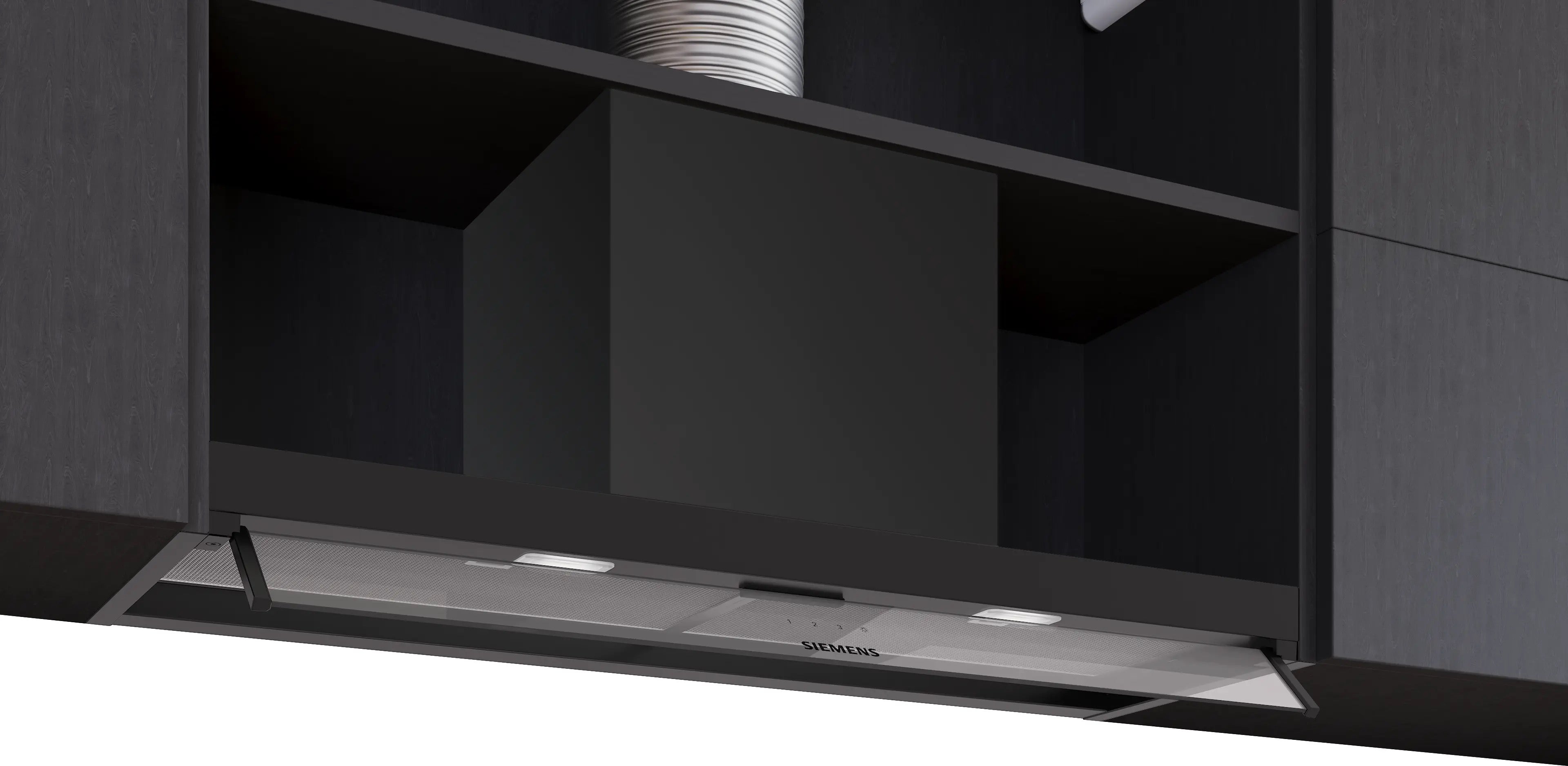 Siemens iQ300 Integrated Design Hood 90 cm clear glass, Matt black - LJ95BCC60B
