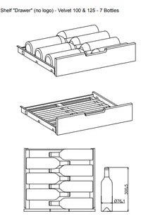 MQuvee "Drawer" Shelf (No Logo) - Velvet 100 & 125