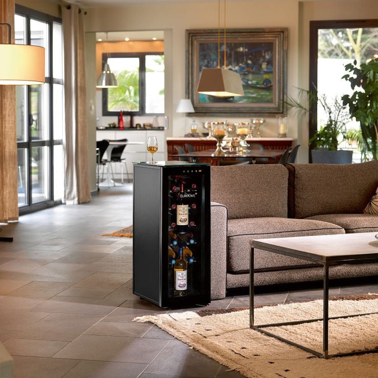 EuroCave 12-bottle wine bar - brings wine to the correct temperature and preserves open bottles