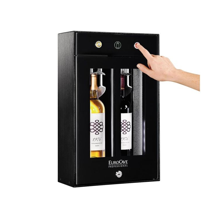 EuroCave 2-bottle wine bar - brings wine to the correct temperature and preserves open bottles