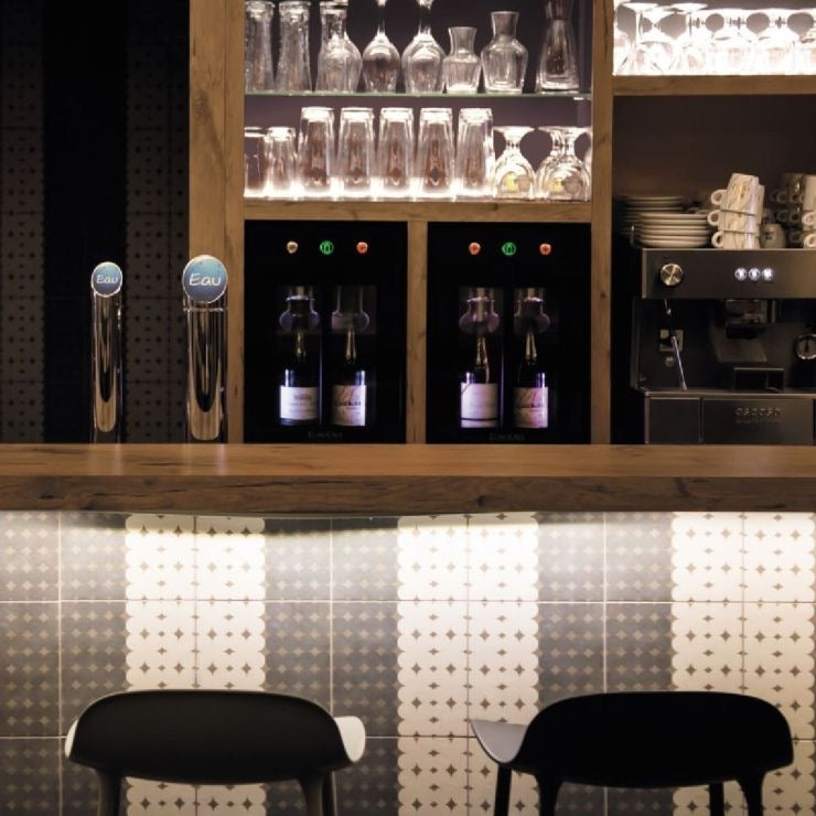 EuroCave 2-bottle wine bar - brings wine to the correct temperature and preserves open bottles