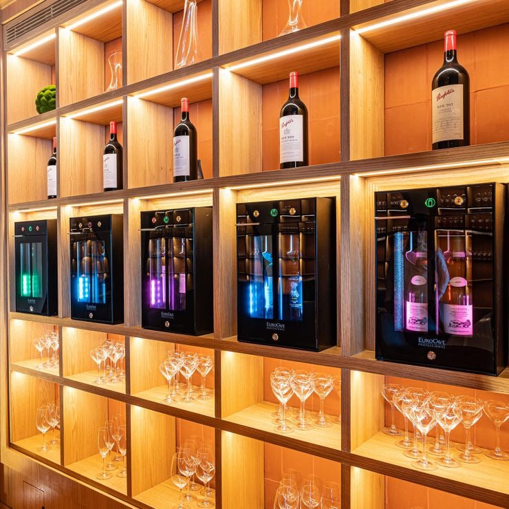 EuroCave 2-bottle wine bar - brings wine to the correct temperature and preserves open bottles