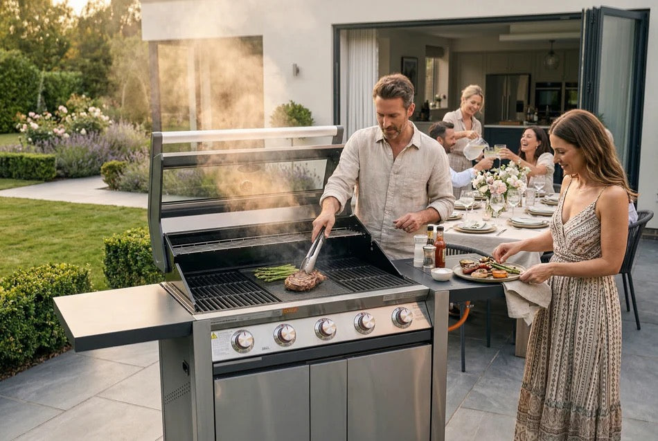 BeefEater 1600S Series - 4 Burner BBQ & Side Burner Trolley