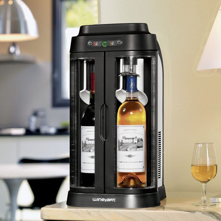EuroCave Wine bar for private individuals - brings wine to the correct serving temperature and displays open bottles - 2 bottles.