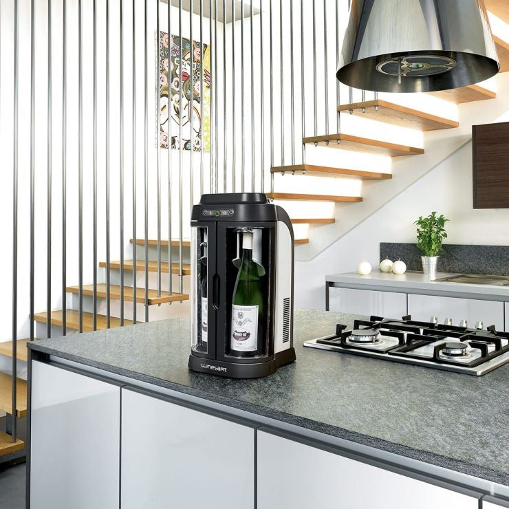 EuroCave Wine bar for private individuals - brings wine to the correct serving temperature and displays open bottles - 2 bottles.