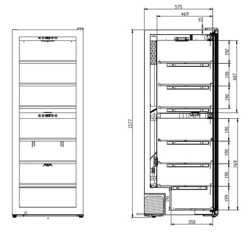 MQuvee Free Standing Wine Fridge - WineExpert 126