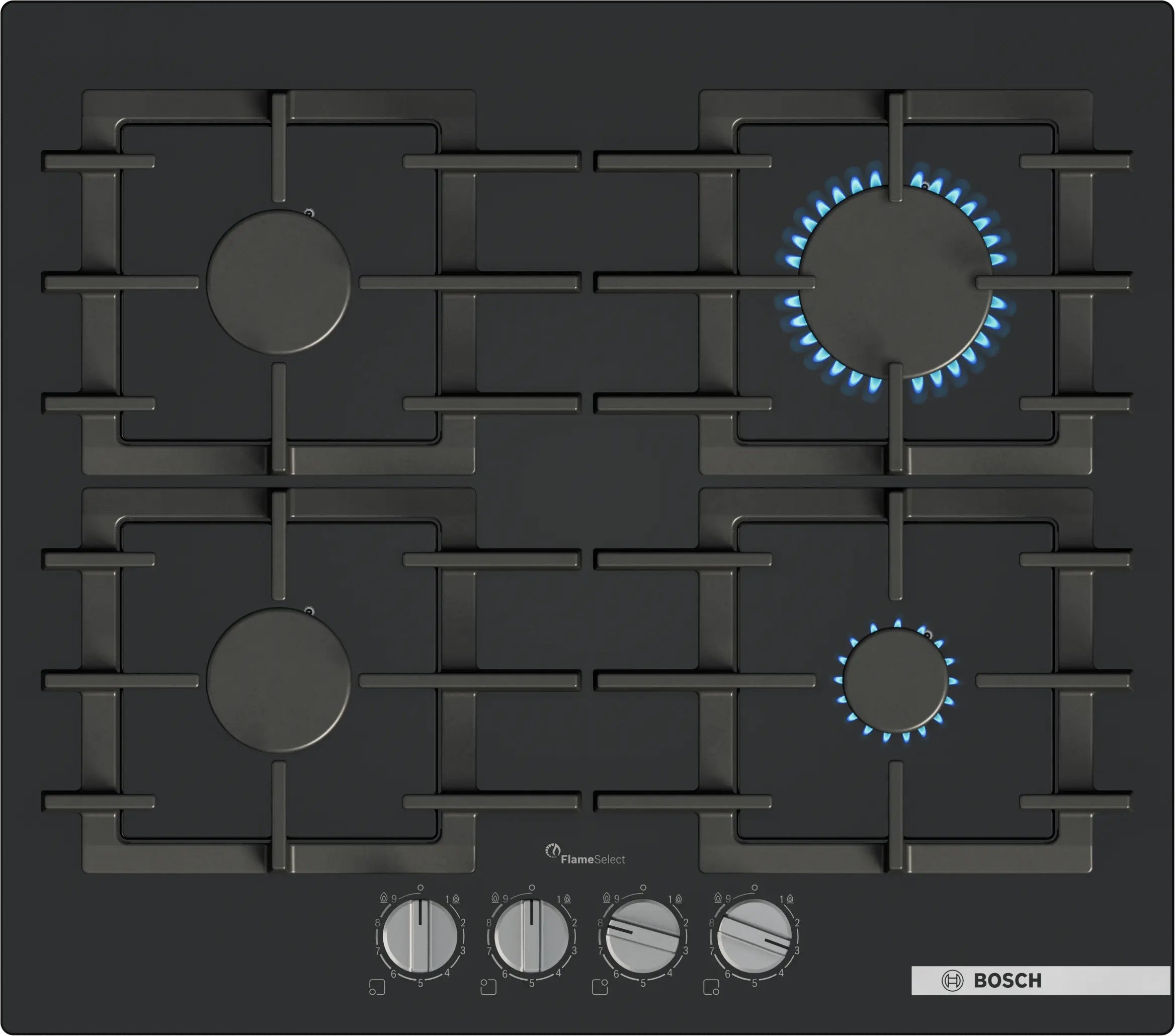 Bosch Series 6 Gas hob 60 cm Tempered glass, Black - PPP6A6I40