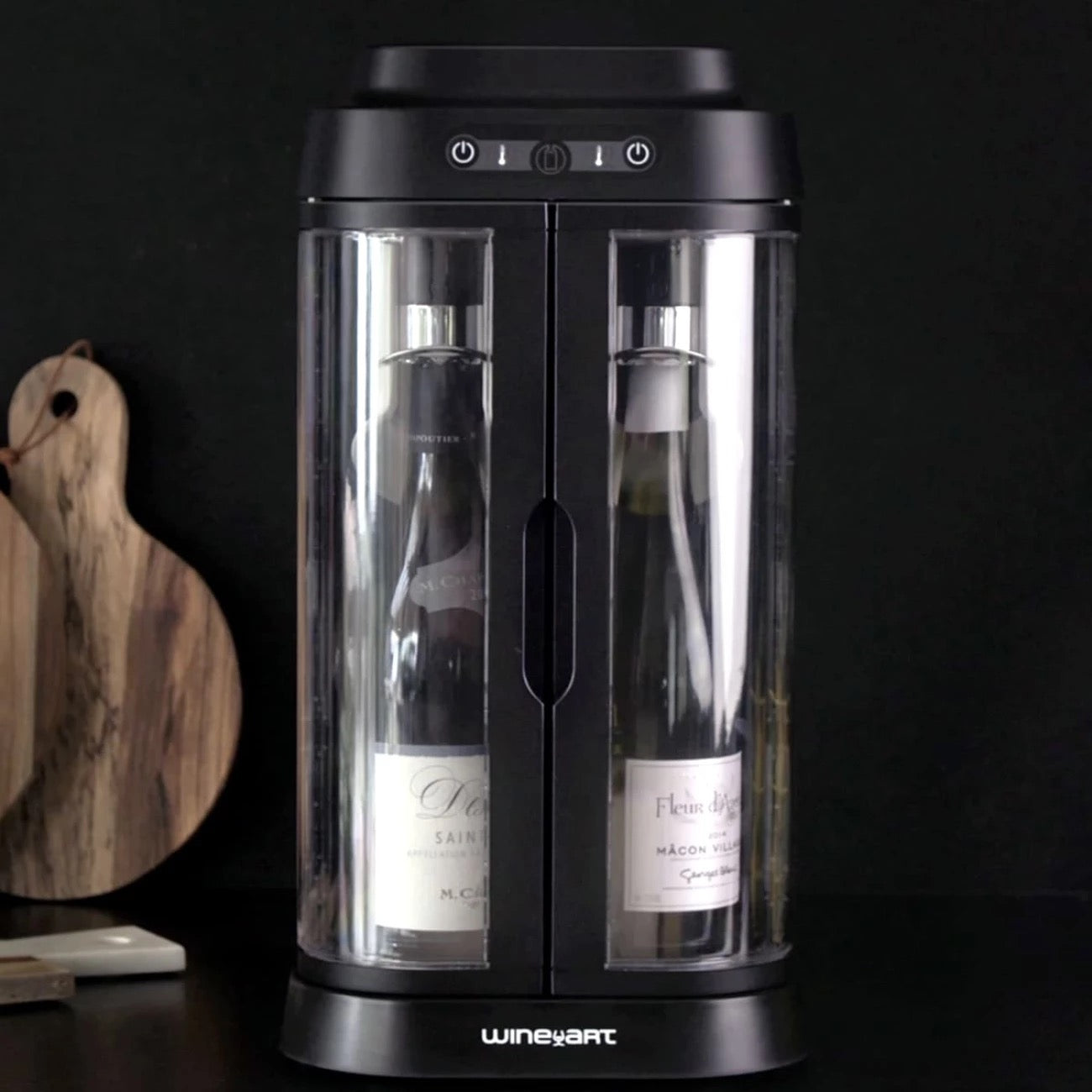 EuroCave Wine bar for private individuals - brings wine to the correct serving temperature and displays open bottles - 2 bottles.