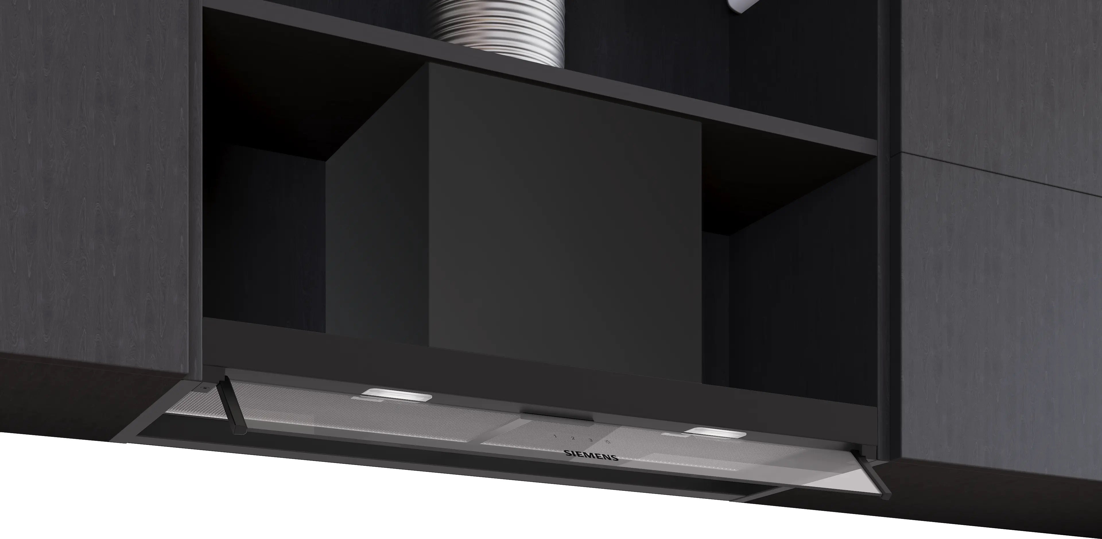 Siemens iQ300 Integrated Design Hood 80 cm clear glass, Matt black - LJ85BCC60B