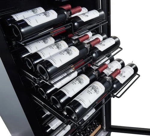 MQuvee Free Standing Wine Fridge - WineExpert 192 Fullglass Black Label-View