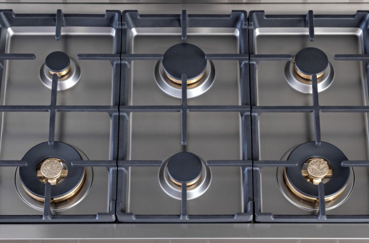 Bertazzoni 90 cm gas rangetop 6 brass burners Professional Series - RT366PROX