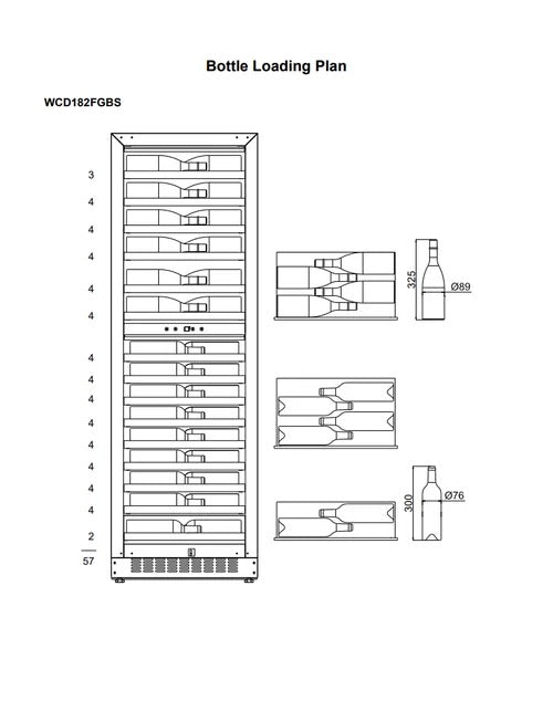 MQuvee Built-In Wine Fridge - WineCave 182 Slim - Push-Pull