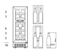 MQuvee Under-Counter Wine Fridge - WineCave 700 30D