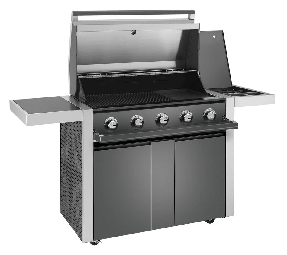 BeefEater 1700 Series - 5 Burner BBQ & Side Burner Trolley