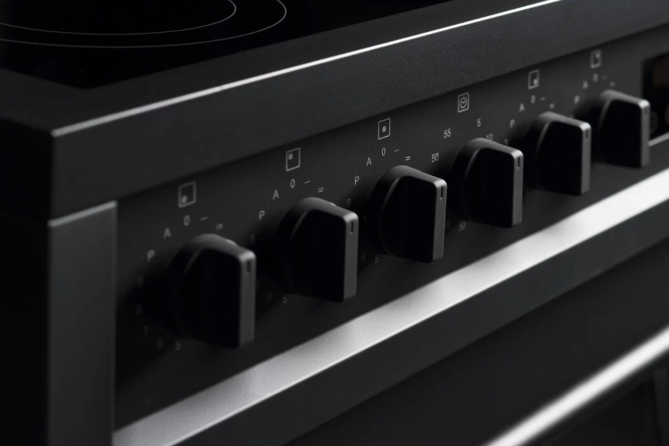 Steel Cucine Enfasi 100/3 Triple Oven Range Cooker - All Black - EQ10FFF-6 NF
