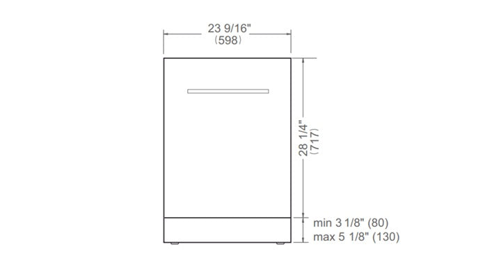 Bertazzoni Heritage Series 60cm Slot-Under Dishwasher with Stainless Panel