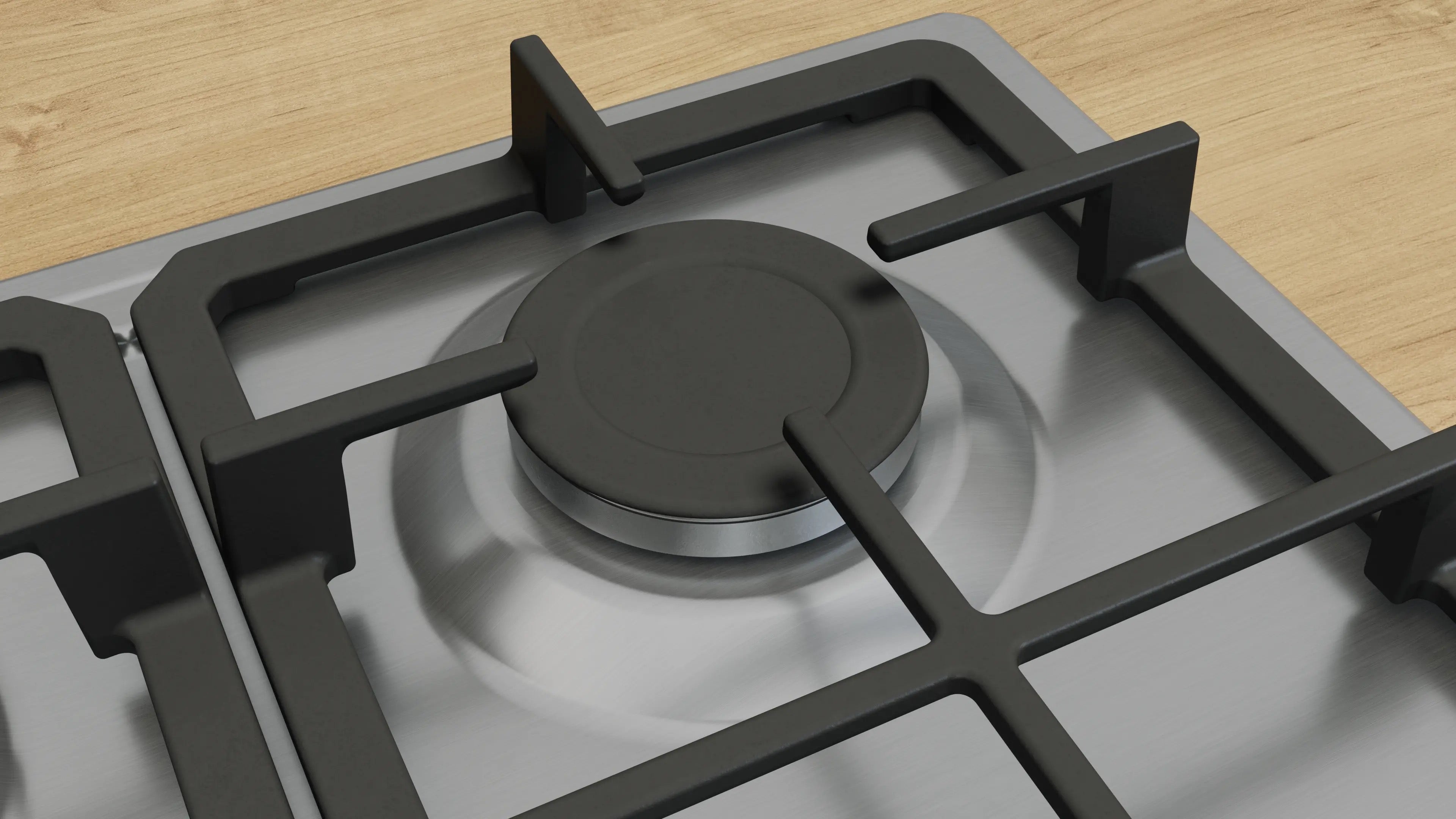 Bosch Series 4 Gas hob 75 cm Stainless steel - PGM7B5K90