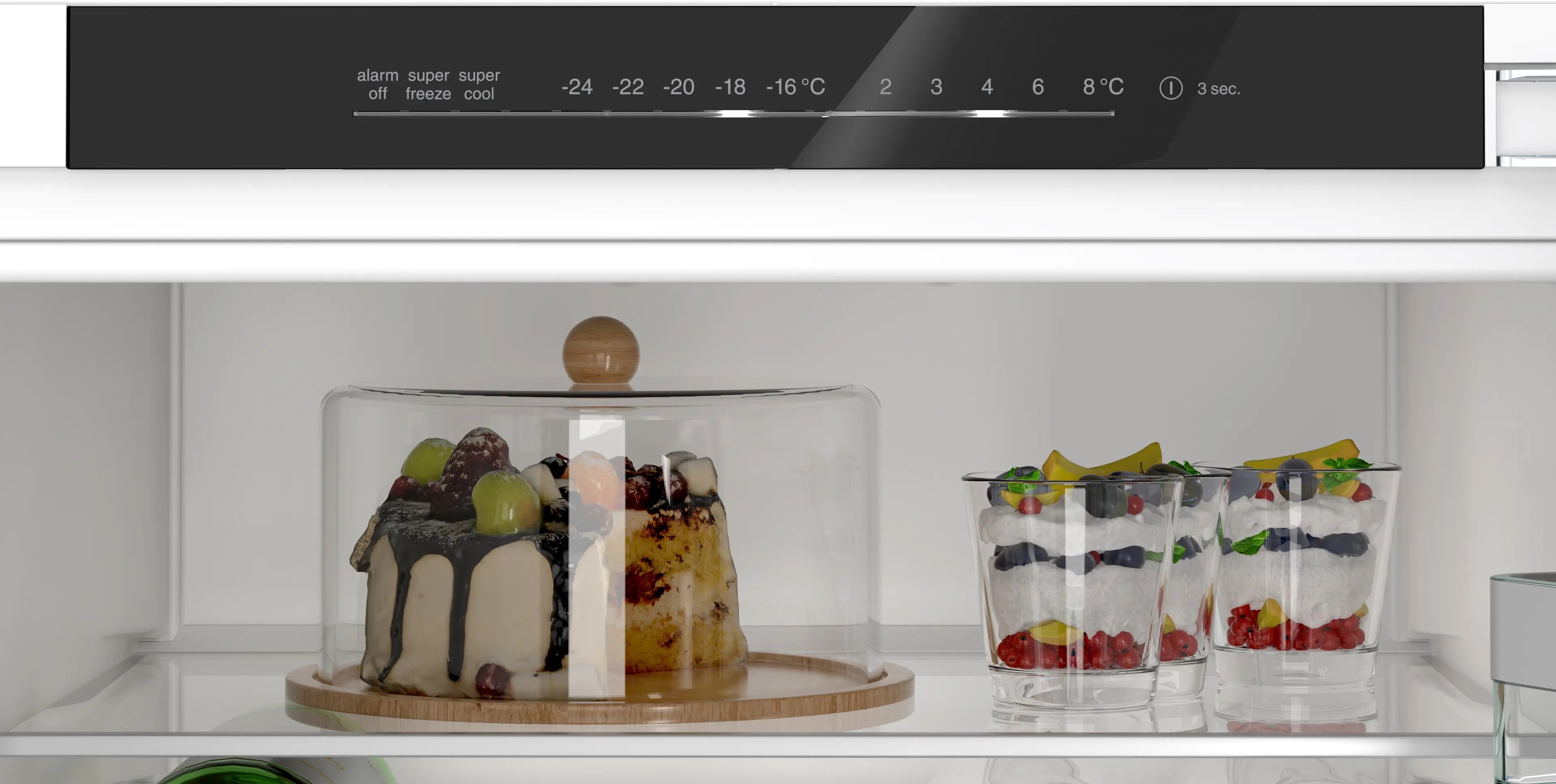 Siemens iQ300 Built-in fridge-freezer with freezer at bottom 193.5 x 55.8 cm flat hinge - KI96NVFD0G