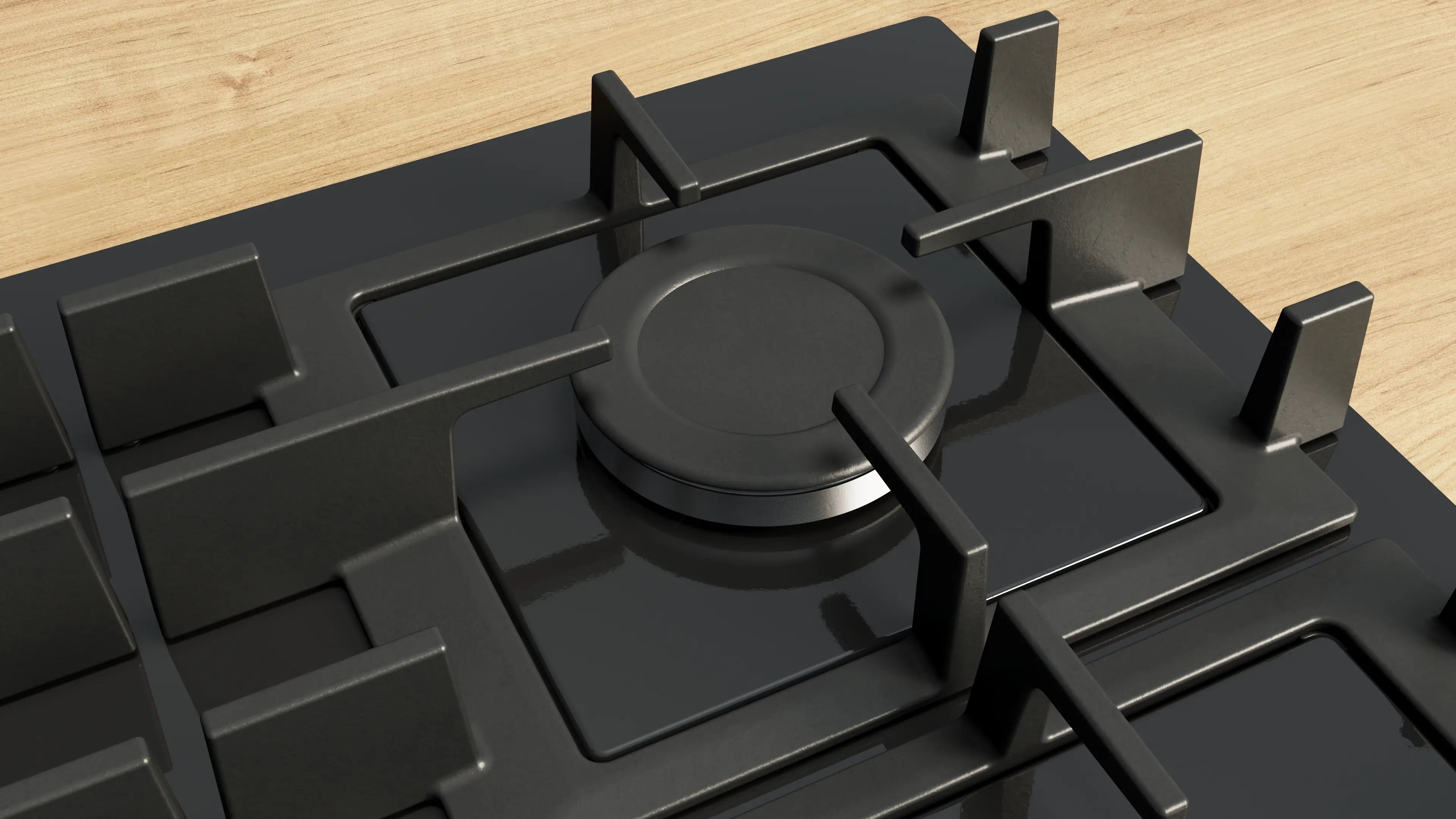 Bosch Series 4 Gas hob 60 cm Tempered glass, Black - PNP6B6K40