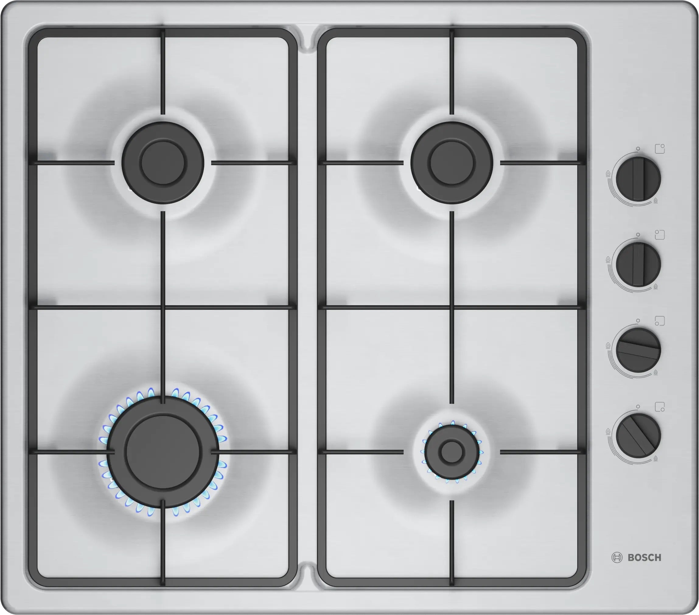 Bosch Series 2 Gas hob 60 cm Stainless steel - PBP6B5K60