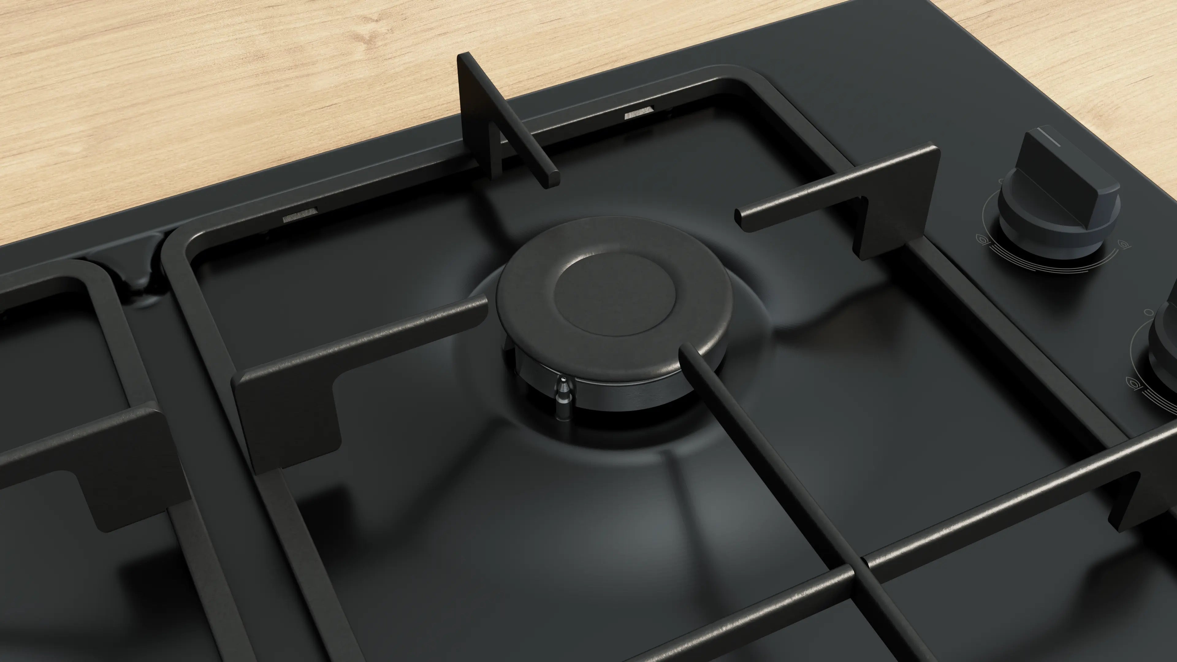 Bosch Series 2 Gas hob 60 cm Enamel, Black - PBP6B6K60
