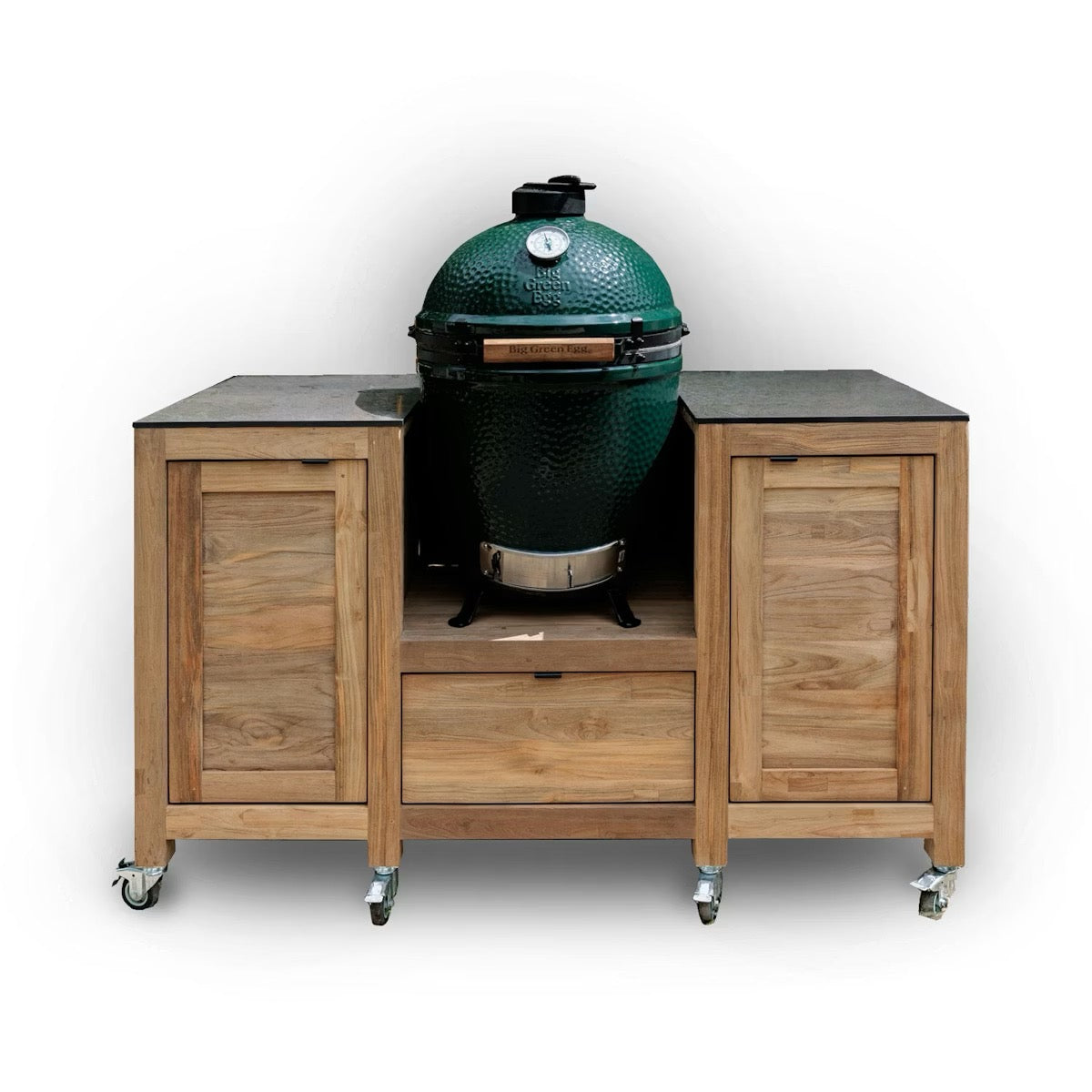 BIG GREEN EGG TEAK KITCHEN